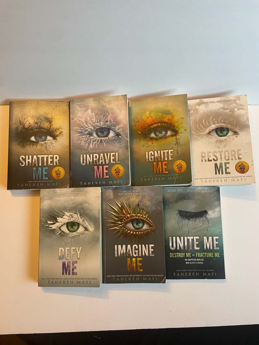 Tahereh Mafi Shatter Me Series 7 Book Lot Collection Paperback YA FantasyRomance